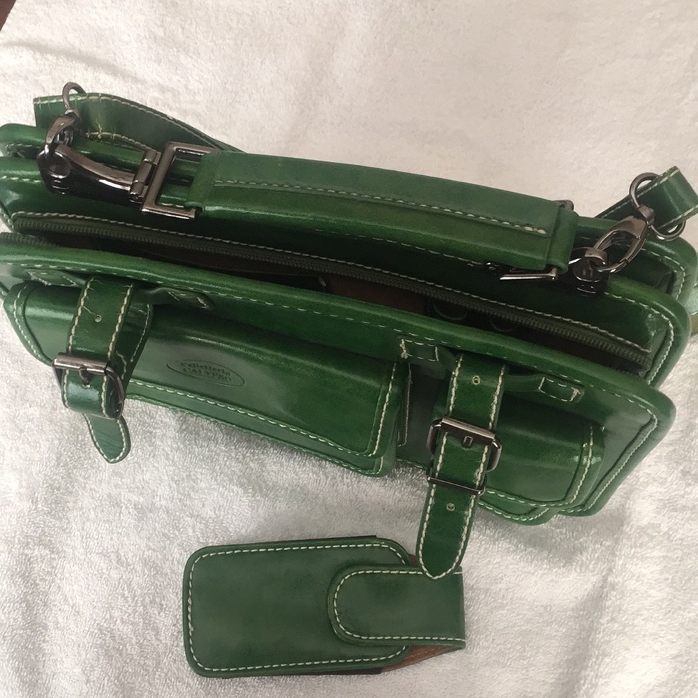 Pelletteria Calypso purse, green leather - Picture 2 of 7